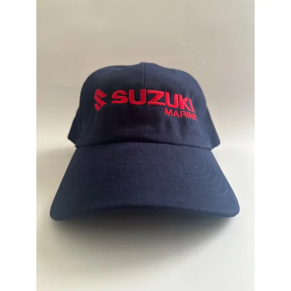 Suzuki Marine V6 300 Navy Blue Baseball Cap Hat - Embroidered Logo OSFA